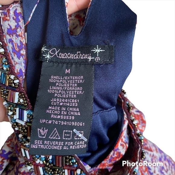 Xtraordinary Embellished Choker Neck Shift Dress size M - Picture 6 of 6